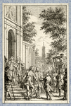 39533 Afbeelding van de ontvangst, door een professor van de Utrechtse hogeschool, van prins Willem IV als student te ...